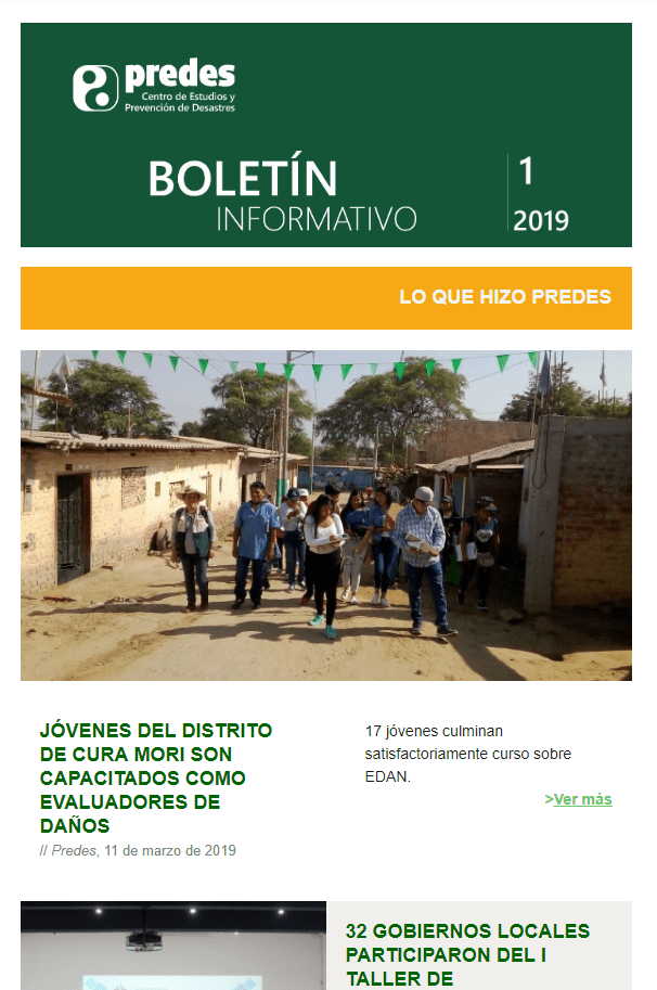 Boletín informativo N°1-2019 | PREDES